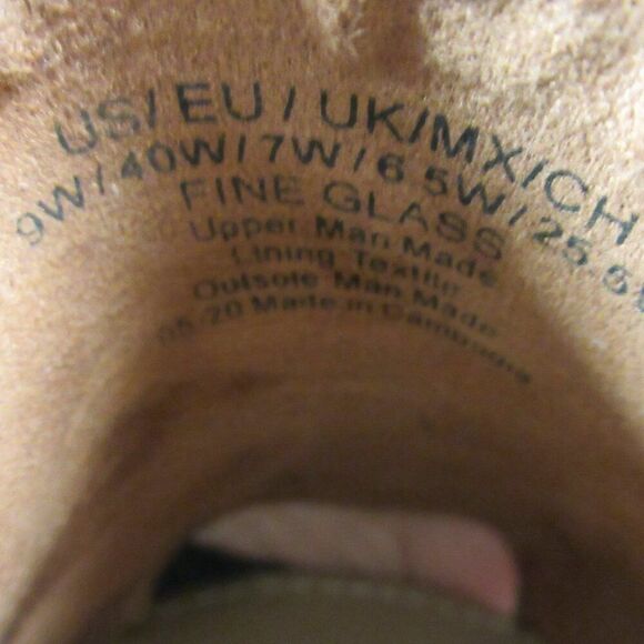 KENNETH COLE REACTION Fine Glass Wedge Sandal 9 WIDE Luggage Brown Platform Shoe - Picture 8 of 15